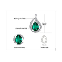 1 x RAW Customer Returns JewelryPalace 3.7 ct Luxury Green Simulated Nano Russian Emerald Stud Earring 925 Sterling Silver - RRP €39.99