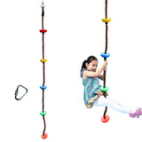 2 x RAW Customer Returns 2 m climbing rope swing with treads climbing rope plate swing hanging swing ninja rope ninja liner accessories - RRP €52.42