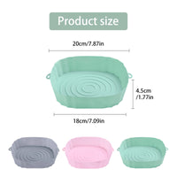 2 x Brand New Heat Resistant Basket Air Fryer Silicone Pot Round Air Fryer Silicone Mats Hot Air Fryer Silicone Insert Hot Air Fryer Silicone Mold For Oven Microwave 3 Pack  - RRP €22.18