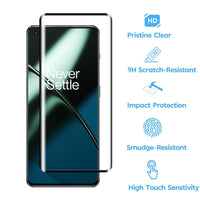 1 x RAW Customer Returns Tzstz 2 2 Tempered Glass Screen Protector for OnePlus 11 3D Curved Screen Protector Anti-Scratch Waterproof Compatible Fingerprint HD Clear Protective Films - RRP €10.49