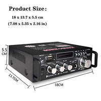 1 x RAW Customer Returns 600W Amplifier, HiFi Audio Stereo BT Portable Radio for Car or Home, with Remote Control and Mini Display 2CH LCD, 12 V 220 V 600W  - RRP €32.59