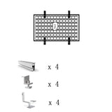 1 x RAW Customer Returns Photovoltaic solar tile roof mounting set 4 modules fastening rail roof hook, fastening system solar aluminum bracket tile roof mounting rail set solar module 30MM thick - RRP €70.58