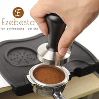 1 x RAW Customer Returns Ezebesta 58mm Coffee Tamper Black Aluminum Handle and 304 Stainless Steel Base Espresso Barista Stamp For Portafilter Coffee Machine Accessories - RRP €18.59