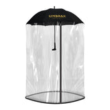 2 x RAW Customer Returns UMBRAX umbrella with cup holder and transparent side wall - all-round rain protection - water and wind resistant - XXL - waterproof - camping - outdoor - unisex - black incl. carry bag - RRP €66.46