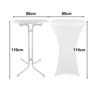 1 x RAW Customer Returns pieces stretch bar table cover standing tablecloth 80 x 110cm elastic tablecloths for bar counter, round table wedding, birthday party - RRP €24.99