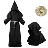 1 x RAW Customer Returns Yuragim monk costume, man carnival cosplay costume, monk costume, medieval renaissance hooded monk costume, carnival Halloween party cosplay role play outfit for adults - RRP €15.12