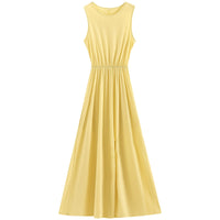 1 x RAW Customer Returns amropi Women s Summer Casual Dress Sleeveless Long Dresses Elegant Maxi Dress Yellow,XL - RRP €29.99