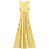 1 x RAW Customer Returns amropi Women s Summer Casual Dress Sleeveless Long Dresses Elegant Maxi Dress Yellow,XL - RRP €29.99