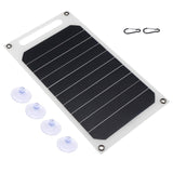 1 x RAW Customer Returns DEWIN Solar Panel, Portable 10W Outdoor IP64 Waterproof Solar Panel Mobile Power Charger 5V USB Output - RRP €19.87