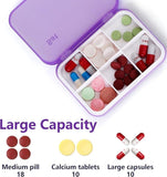 1 x RAW Customer Returns Travel Pill Container for Vitamins, Color 7 Piece Set Pill Organizer 6 Times a Day, Daily Travel Medicine Organizer Portable 7 Day Pill Box with 6 Compartments and Moisture Resistant Pill Case - RRP €28.89