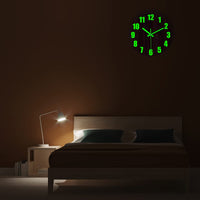 1 x RAW Customer Returns DIYZON Luminous Wall Clock, 30 cm Wooden Wall Clocks with Battery Operated, Silent Lighting Function, No Glass, Village Wall Clock, Decorative Bedroom, Apply to Kitchen, Office, Bedroom - RRP €22.3