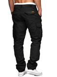 1 x RAW Customer Returns Meilicloth Cargo Pants Men Baggy Cargo Pants Men Outdoor Pants Work Pants Chino Pants Sports Pants Men Casual Cotton Leisure Pants Elastic Waist Drawstring with Pockets A Black 32 - RRP €30.85