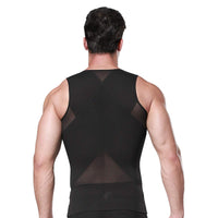 1 x RAW Customer Returns BaronHong Original Zip Up Men s Chest Compression Shirt to Hide Gynecomastia Moobs Black, M  - RRP €23.59