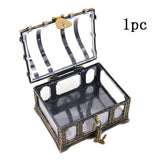 4 x RAW Customer Returns Sctmda treasure chest small treasure chest with lock pirate treasure chest small treasure chest vintage mini treasure chest antique pirate treasure chest plastic pirate treasure chest pirate chest transparent - RRP €79.96