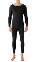 1 x Brand New suitmine Men s Ultra Soft Thermal Underwear Set, Base Layer Cold Warm Long John Stretchable Set Black, M  - RRP €50.59