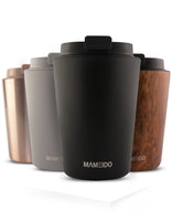 1 x RAW Customer Returns MAMEIDO thermal mug 350ml, 470ml 700ml - dense coffee mug to go made of stainless steel, double-walled insulated, leak-proof - coffee to go mug keeps you warm Rich Black, 0.35l  - RRP €27.99