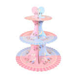 3 x Brand New Amosfun Cardboard Cupcake Stand Dessert Tower Cake Display Stand Decoration for Wedding Birthday Baby Shower Party Decoration - RRP €61.68