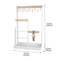 1 x RAW Customer Returns ProCase Jewelry Stand Jewelry Holder Jewelry Tree, Jewelry Organizer Chain Storage Stand Earring Stand Jewelry Storage Chain Holder Jewelry Stand for Necklaces, Bracelets, Rings White - RRP €19.15