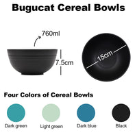 1 x RAW Customer Returns Bugucat Cereal Bowls Set of 8 760ML, Bowl Bowl Shatterproof, Cereal Bowl Made of Plastic Tableware Barbecue Parties and Camping, Soup Bowl Salad Bowl for Cereal Salad Soup - RRP €17.99