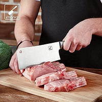 1 x RAW Customer Returns imarku cleaver, 18 cm razor-sharp Chinese chef s knife, high-quality German high-carbon stainless steel with ergonomic Pakka wood handle for the perfect kitchen experience - RRP €38.68