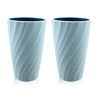 1 x RAW Customer Returns 2 Pack Unbreakable Bathroom Toothbrush Cups, Soft and Durable Bathroom Tumblers, Toothbrush Cups Light Blue  - RRP €14.24