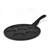 1 x RAW Customer Returns joeji s Kitchen Pancake Crepe Pan with 7 Cavities Lightweight - 26.5 cm Non-Stick Cast Aluminum - Induction - Multipurpose Pancake Pan Fried Egg 7 Holes  - RRP €34.98