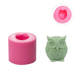 1 x RAW Customer Returns WANDIC Silicone Molds, 1 Piece 3D Owl Candle Mold, Cylinder Silicone Mold For Candles DIY Crafts Making - RRP €12.04