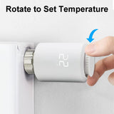 1 x RAW Customer Returns KETOTEK Zigbee Radiator Thermostat Tuya, Smart Thermostat Heating Digital with APP, Alexa Google Assistant Control, Additional Product for WiFi Starter Set, Tuya Zigbee Hub Required - RRP €29.03