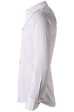 1 x RAW Customer Returns INFlATION men s shirt made of bamboo fiber, environmentally friendly, elastic, slim fit for leisure, business, wedding, pure color shirt, long sleeve, DE M label 41 , white - RRP €27.79