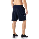 1 x RAW Customer Returns Men s sports shorts, quick-drying sports trousers, lightweight with zip pocket navy, EU-XL US-L  - RRP €23.53