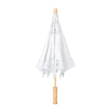 1 x RAW Customer Returns Ejoyous Lace Umbrella, Vintage Wedding Lace Embroidery Wedding Umbrella Bridal Umbrella Parasol Women s Hand Umbrella for Decoration Bride Photo Props Costume White  - RRP €21.6