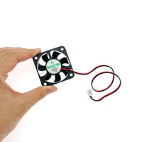 1 x RAW Customer Returns JZK 2pcs 50x50x10mm 2 Pin DC 12V Mini Cooling Fan with Wires, 5010 Small Quiet Cooling Fan 50mm, 5cm Brushless DC Fan 12V 3D Printer Fan with Cable and Plug - RRP €6.29