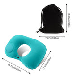 13 x Brand New Travel Pillow, Inflatable Neck Pillow, Inflatable U Shape Pillow, Travel Neck Pillow with Pressing Inflation Pump, with Storage Bag, Eye Masks, Ear Plugs, for Rest, Airplane, Car, Office - RRP €117.78