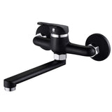 1 x RAW Customer Returns Wall-mounted kitchen faucet with 360 rotation, single lever mixer, distance from sink 15 cm - RRP €29.2