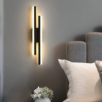 1 x RAW Customer Returns Riserva wall light LED indoor modern, 16W 1800LM warm white wall lamp, creative long parallel wall light for living room corridor stairs, warm white 3000K, black, 40cm - RRP €29.0