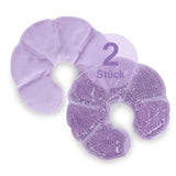 1 x RAW Customer Returns NEWGO 3-in-1 Cooling Pads Breast Breastfeeding, Pack of 2 Nursing Compresses Cooling Pads Heat Pads for the Breast, Breast Therapy, Soft Fabric Back Fleece Purple  - RRP €10.07