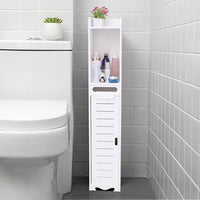 1 x RAW Customer Returns bimiti bathroom cabinet narrow bathroom, bathroom cabinet, bathroom shelf toilet cabinet white, bathroom toilet furniture cabinet tissue storage rack bathroom chest of drawers for bathroom, hallway, kitchen,  - RRP €37.3