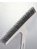 1 x RAW Customer Returns INF Floor Scrubber with Long Handle, 85 cm, Grey Stiff Brush, Removable Long Handle, Cleaning Brush, Scrubber for Bathroom, Kitchen, Wall and Patio - RRP €18.0