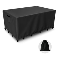 1 x RAW Customer Returns QZMVER Garden table cover, cover for garden furniture, waterproof, 420D Oxford garden table cover, anti-UV tarpaulin, garden furniture, dustproof with ventilation 280 x 204 x 106 cm  - RRP €40.33