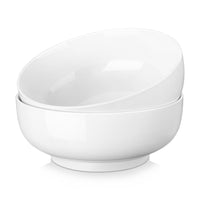 1 x RAW Customer Returns MALACASA, Regular Series, 2-piece cream white porcelain cereal bowl set, 3400ml soup bowl, rice bowl, food bowl, snack bowl, dessert bowl for salad, soups, ramen, fruit etc. - RRP €39.31