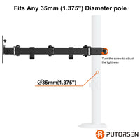 1 x RAW Customer Returns PUTORSEN Monitor Mount 1 Monitor for 17-32 inch Flat Curved Screen, Tilt and Rotatable Monitor Arm, Screen Mount, Monitor Stand 9kg per Arm, VESA 75x75 100x100mm - RRP €21.98