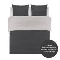 1 x RAW Customer Returns Blumtal Premium bed linen 200x200 summer pillowcase 80x80 cm - Oeko-TEX certified summer bed linen 200x200 reversible - two-tone microfiber bed linen 200x200 light grey anthracite - RRP €29.99