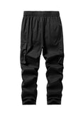 1 x RAW Customer Returns Jolicloth men s cargo pants outdoor pants long baggy pants casual leisure pants with drawstring regular fit black L - RRP €33.26