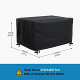 1 x RAW Customer Returns Awnic tarpaulin garden furniture protective cover waterproof winterproof rectangle 420D Oxford fabric 210x120x71cm - RRP €28.99