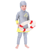 2 x Brand New IBTOM CASTLE Muslim Swimsuit Kids Baby Girls Full Cover Modest Islamic Tops with Swim Trunks UV Protection Swimsuit Swimwear Set Burkini Swim Hijab Surfing Clothes Gray 9-10 Years - RRP €59.3