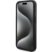 1 x RAW Customer Returns GUESS GUHMP13XG4GFRK Case for iPhone 13 Pro Max 6.7 Black hardcase 4G Collection Leather Metal Logo - RRP €35.29