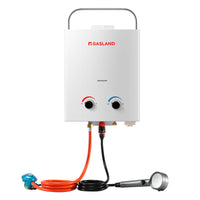 1 x RAW Customer Returns GASLAND 5L Gas Water Heater, AS132 Propane Instantaneous Water Heater 30 37mbar, LPG Water Heater for Motorhome Camping Shower Washing Horse - RRP €199.99