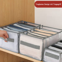 22 x Brand New Pack of 3 foldable storage boxes for clothes, mesh jeans closet organizer with handle, 7 and 9 grid clothes storage made of mesh for trousers, leggings, T-shirts, sweaters - RRP €549.78