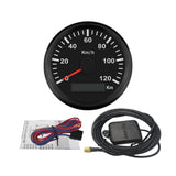 1 x RAW Customer Returns ELING GPS Speedometer Velometro 120km h for Car Motorcycle Boat Yacht with Backlight 85mm 12V 24V - RRP €64.99