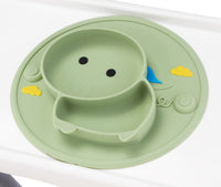 1 x RAW Customer Returns Baby Plate Bowl Mini Silicone Placemat for Baby Toddlers and Children Portable Plate Baby Non-Slip Baby Plate Placemat Washable for Dishwasher, Microwave - RRP €20.06